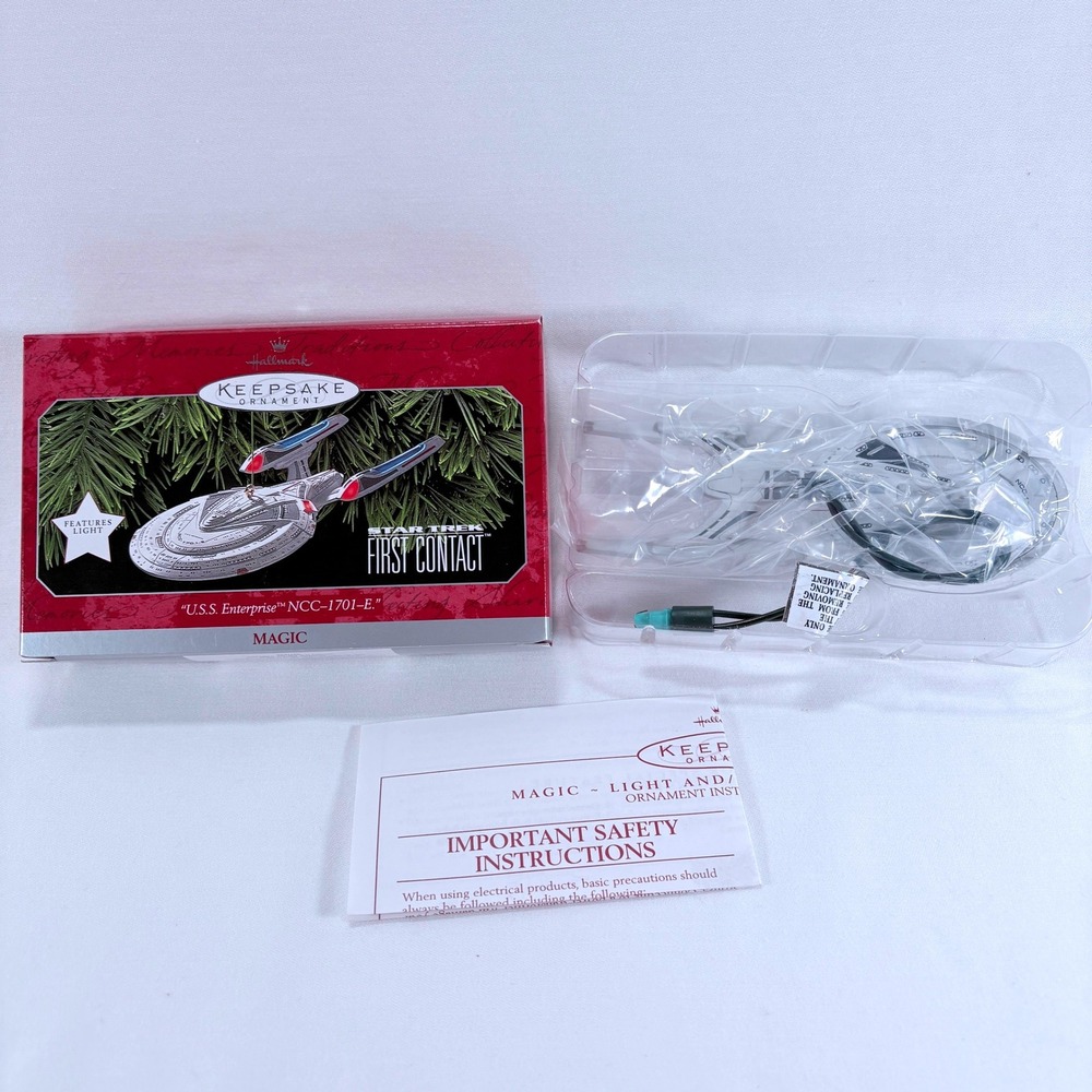 Hallmark Star Trek First Contact USS Enterprise NCC-1701-E Ornament 1998 Light